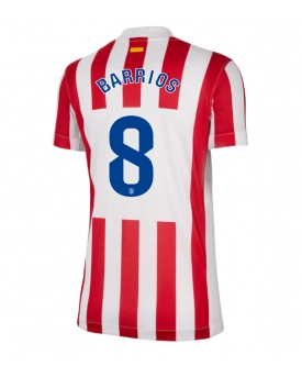 Atletico Madrid Pablo Barrios #8 Maglia Gara Casa Repliche 2025-26 Donna Maniche Corte